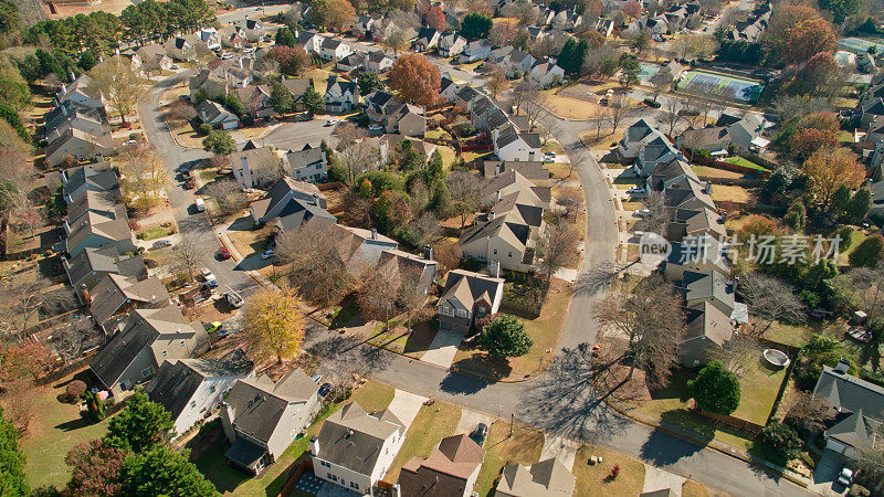 Alpharetta的住宅死胡同，GA - Aerial